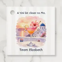 A 'Tini Bit Closer to Mrs Santorini Bachelorette Favor Tags
