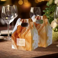 Amber Brandy Abstract Ink Wedding ID1089 Favor Boxes