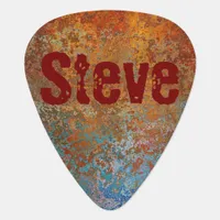Rusty, Verdigris, Grunge Steampunk Personalized  Guitar Pick