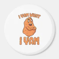 I Yam What I Yam Sweet Potato Funny Thanksgiving Magnet