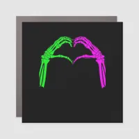 Skeleton Hands Heart Sign Retro Halloween Vintage 