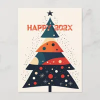 Minimalistic Christmas Tree Holiday Postcard