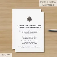 Networking Event Invitation with Tree Logo