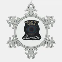 Whimsigoth Fantasy – Mystical Forests, Moons & Mag Snowflake Pewter Christmas Ornament