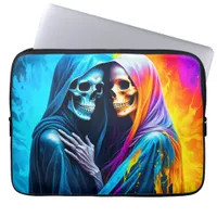 Skeletons Wrapped in a Rainbow   Laptop Sleeve