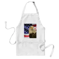 American Bald Eagle and Flag Adult Apron