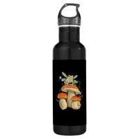 Cute Cottagecore Aesthetic Mushroom Frog Goblincor Stainless Steel Water Bottle
