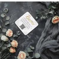 Halloween Bridal Shower Registry QR Code  Enclosure Card