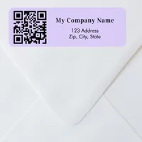 Violet business qr code return address label