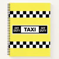 Off Duty Yellow Taxi Cab Driver Notebook