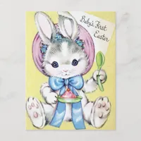 Adorable Babie's First Easter Rabbit Postcard