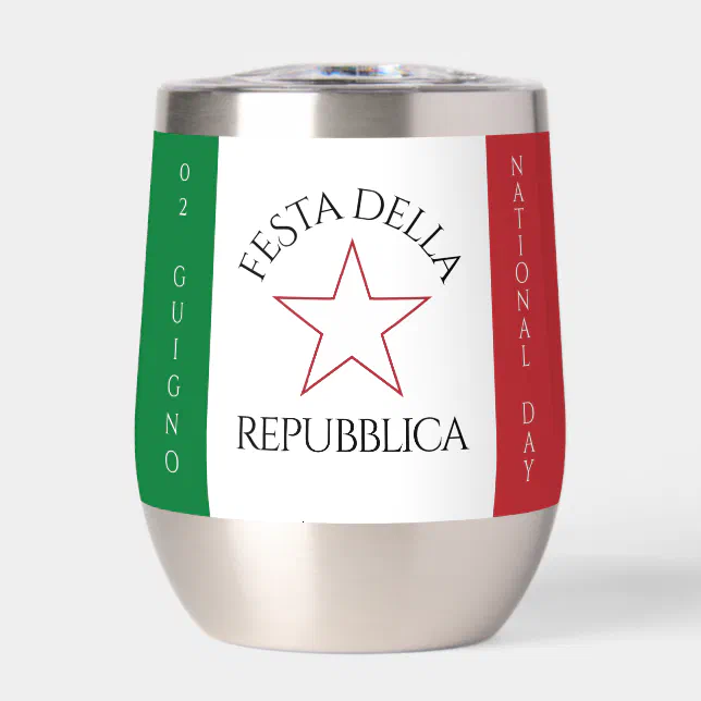 Festa della Repubblica National Day of Italy Flag Thermal Wine Tumbler