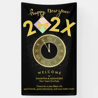 Simple Elegant New Year's Eve Gift Box Bow Welcome Banner