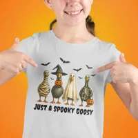 Funny Halloween Goose Spooky Goosy Kids T-Shirt