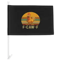 F-Caw-F Chicken Essential Vintage Graphic Car Flag