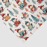 Merry Christmas  | Sledding Children Christmas Tissue Paper