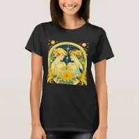 Horoscope Sign Gemini Twins Ethereal Art T-Shirt