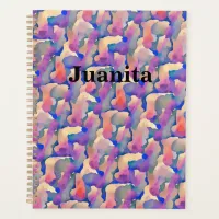 Watercolor Pattern Personalized Planner