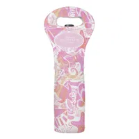 Nautical Beach Collage Hot Pink ID840 Wine Bag