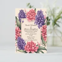 Blossoming Love: Elegant Floral Wedding Invitation