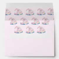 Cute Easter Bunnies Preschool Pastel Pink Card Envelope