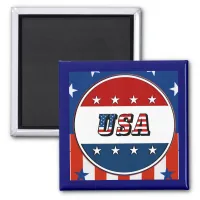 USA - American Flag Stars Circle #2 Refrig Magnet