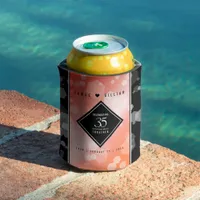 Elegant 35th Coral Wedding Anniversary Celebration Can Cooler