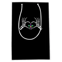 Skeleton Hand Heart Mardi Gras Vibrant Expression Medium Gift Bag
