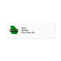 State of Georgia Map Outline and Picture Text Label