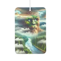 Blue Eyed Bigfoot in the Mountains Air Freshener