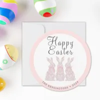 Personalized Lace Bunny Easter Card