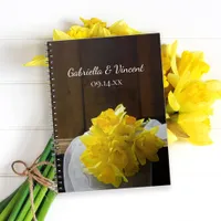 Rustic Daffodils and Barn Wood Country Wedding Notebook