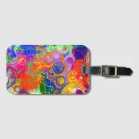 Disco Ball Electricity Fluid Art Luggage Tag