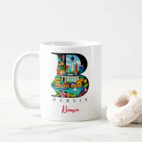 Berlin Monogram Letter B Personalized Gift Coffee Mug