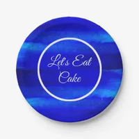 Lets Eat Cake Ocean Blue Beach paper Plates