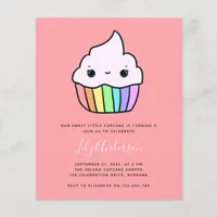 Budget Cupcake Kid's Birthday Party Invitation