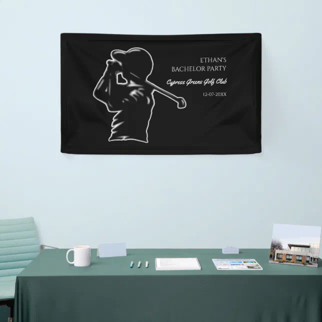 Golfer Bachelor Party Golfing trip Classic Stylish Banner