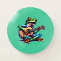 Cute Frog Playing a Guitar Wham-O Frisbee