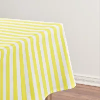 Yellow and White Deckchair Stripe Pattern Tablecloth