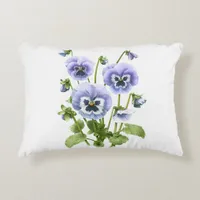 Purple Pansies Accent Pillow