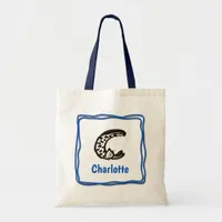 Tote Bag - Cat Letter C with Name in Frame