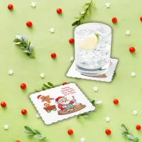 Santa Saving Christmas One Batch at a Time | Paper Coaster