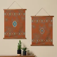 Southwest Canyons Geometric Diamonds Design Set Hanging Tapestry