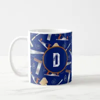 Carpenter's Woodworking Tools Monogram Coffee Mug