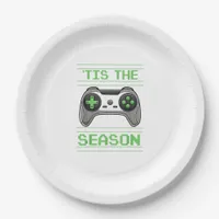 Tis The Season Video Games Christmas Xmas Gamer Paper Plates