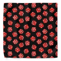 Casino Craps Red Dice Patterned Bandana