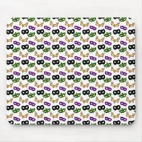 Mardi Gras Mask Purple Green Faux Gold Black Mouse Pad