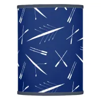 Rowing Boats and Oars Navy Blue and White Pattern Lamp Shade