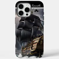 Pirate Ship In Stormy Seas iPhone 16 Pro Max Case