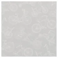 Vintage Gray Bicycle Pattern Fabric